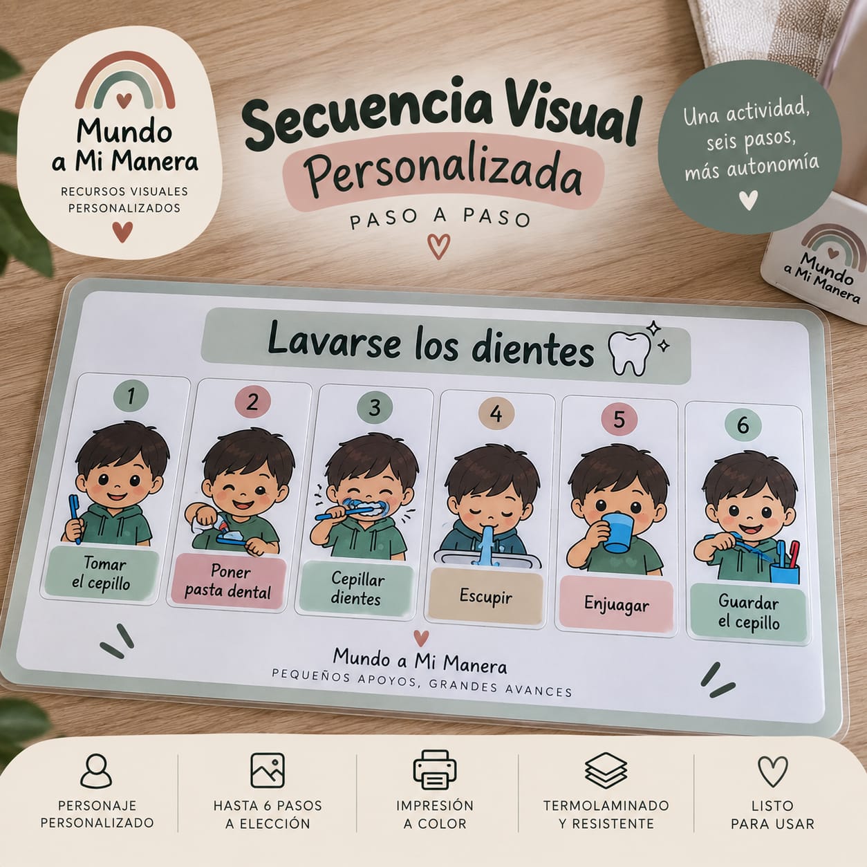 Secuencia Visual Personalizada de 6 pasos